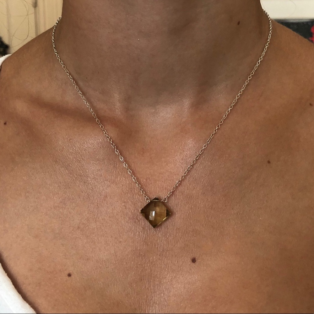 Smoky Quartz Sterling Necklace
